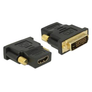DELOCK αντάπτορας DVI 24+1 σε HDMI 65466, 4K, gold-plated, μαύρος | Καλώδια - Αντάπτορες | elabstore.gr