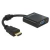 DELOCK αντάπτορας HDMI σε VGA 65512, 1080p, μαύρος | Καλώδια - Αντάπτορες | elabstore.gr