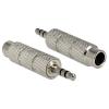 DELOCK Αντάπτορας από 3.5mm σε 6.3mm, Metal, Silver | Καλώδια - Αντάπτορες | elabstore.gr