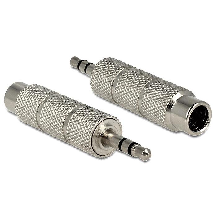 DELOCK Αντάπτορας από 3.5mm σε 6.3mm, Metal, Silver | eLabstore.gr DELOCK Αντάπτορας από 3.5mm σε 6.3mm, Metal, Silver | Καλώδια - Αντάπτορες | elabstore.gr