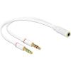 DELOCK Αντάπτορας από 3.5mm 4-pin jack σε 2x 3.5m 3-pin jack | Καλώδια - Αντάπτορες | elabstore.gr