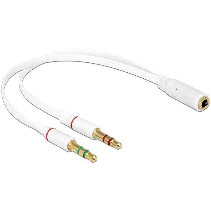 DELOCK Αντάπτορας από 3.5mm 4-pin jack σε 2x 3.5m 3-pin jack | eLabstore.gr DELOCK Αντάπτορας από 3.5mm 4-pin jack σε 2x 3.5m 3-pin jack | Καλώδια - Αντάπτορες | elabstore.gr