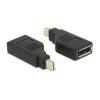 DELOCK αντάπτορας mini DisplayPort (M) σε DisplayPort (F) 65626, 4K, 90° | Καλώδια - Αντάπτορες | elabstore.gr