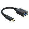 DELOCK καλώδιο USB-C σε USB 65634, USB3.1, Gen 1, 3A, 5Gbps, 15cm, μαύρο | Καλώδια - Αντάπτορες | elabstore.gr