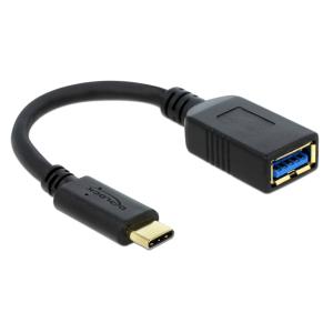 DELOCK καλώδιο USB-C σε USB 65634, USB3.1, Gen 1, 3A, 5Gbps, 15cm, μαύρο | Καλώδια - Αντάπτορες | elabstore.gr