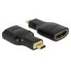 DELOCK HDMI αντάπτορας Micro-D σε HDMI-A θηλυκό 65664, High Speed (HEC) | Καλώδια - Αντάπτορες | elabstore.gr