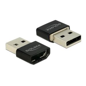 DELOCK αντάπτορας USB σε HDMI-A θηλυκό 65680, μαύρος | Καλώδια - Αντάπτορες | elabstore.gr