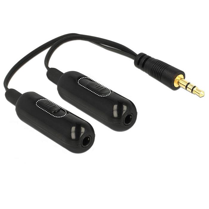 DELOCK Splitter από jack 3.5mm (M) σε 2x jack 3.5mm (F), Volume Control | eLabstore.gr DELOCK Splitter από jack 3.5mm (M) σε 2x jack 3.5mm (F), Volume Control | Καλώδια - Αντάπτορες | elabstore.gr