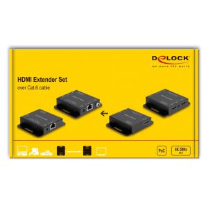 DELOCK HDMI video extender 65832, Cat.6 έως 70m, Power Over Cable, 4K | Καλώδια - Αντάπτορες | elabstore.gr
