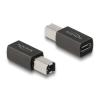 DELOCK αντάπτορας USB-C θηλυκό σε USB Type-B αρσενικό 65839, γκρι | Καλώδια - Αντάπτορες | elabstore.gr