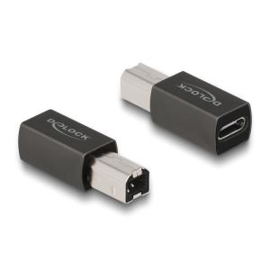 DELOCK αντάπτορας USB-C θηλυκό σε USB Type-B αρσενικό 65839, γκρι | Καλώδια - Αντάπτορες | elabstore.gr