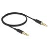 DELOCK καλώδιο 3.5mm 66075, CTIA, 32AWG, 0.5m, μαύρο | Καλώδια - Αντάπτορες | elabstore.gr