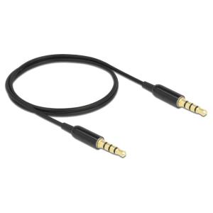 DELOCK καλώδιο 3.5mm 66075, CTIA, 32AWG, 0.5m, μαύρο | Καλώδια - Αντάπτορες | elabstore.gr