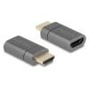 DELOCK αντάπτορας HDMI αρσενικό σε θηλυκό 66684, μαγνητικός, 8K, γκρι | Καλώδια - Αντάπτορες | elabstore.gr