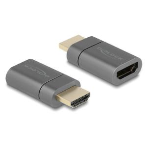 DELOCK αντάπτορας HDMI αρσενικό σε θηλυκό 66684, μαγνητικός, 8K, γκρι | Καλώδια - Αντάπτορες | elabstore.gr