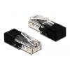DELOCK βύσμα RJ45 66807, με αντίσταση 60 Ohm, μαύρο | Καλώδια - Αντάπτορες | elabstore.gr