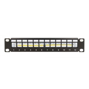DELOCK Keystone patch panel 66874, 10"/1U, 12x ports, μαύρο | eLabstore.gr DELOCK Keystone patch panel 66874, 10"/1U, 12x ports, μαύρο | Εξοπλισμός IT | elabstore.gr