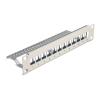 DELOCK Keystone patch panel 66875, 10"/1U, 12x ports, γκρι | Εξοπλισμός IT | elabstore.gr