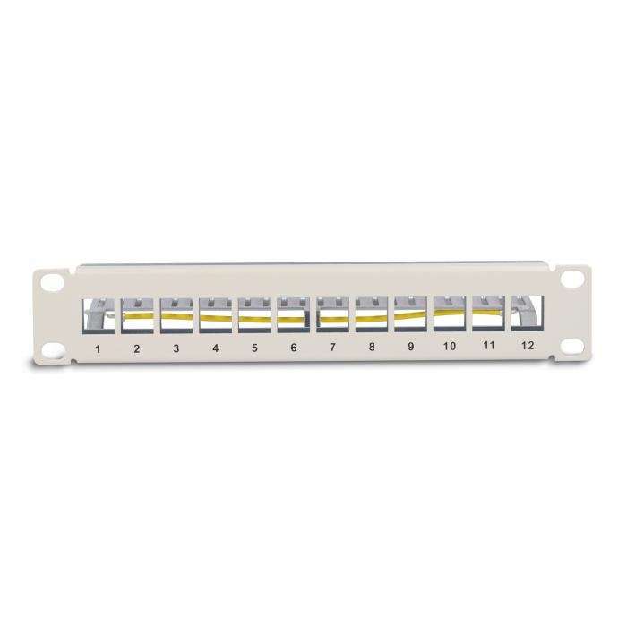 DELOCK Keystone patch panel 66875, 10"/1U, 12x ports, γκρι | eLabstore.gr DELOCK Keystone patch panel 66875, 10"/1U, 12x ports, γκρι | Εξοπλισμός IT | elabstore.gr