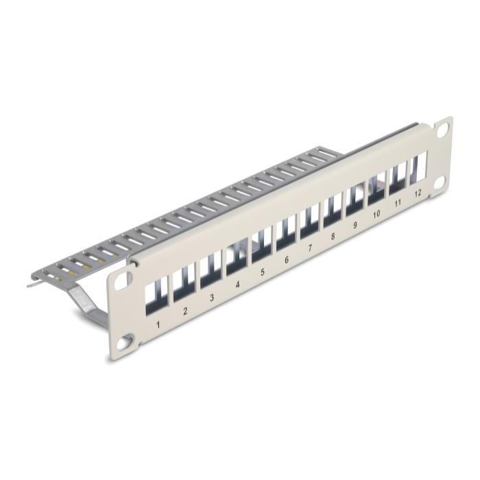 DELOCK Keystone patch panel 66875, 10"/1U, 12x ports, γκρι | eLabstore.gr DELOCK Keystone patch panel 66875, 10"/1U, 12x ports, γκρι | Εξοπλισμός IT | elabstore.gr