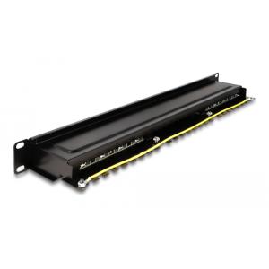 DELOCK patch panel 66876 για καμπίνα δικτύου 19"/1U, 16x ports, μαύρο | Εξοπλισμός IT | elabstore.gr