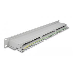 DELOCK patch panel 66877 για καμπίνα δικτύου 19"/1U, 16x ports, γκρι | Εξοπλισμός IT | elabstore.gr