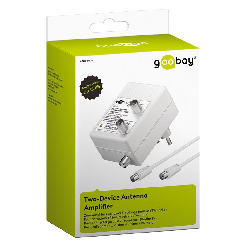 GOOBAY ενισχυτής κεραίας 67226, 2 συσκευές, DVB-T DVB-T2 DVB-C, λευκός | eLabstore.gr GOOBAY ενισχυτής κεραίας 67226, 2 συσκευές, DVB-T DVB-T2 DVB-C, λευκός | Εικόνα & Ήχος | elabstore.gr