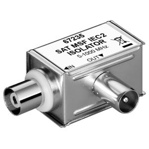 GOOBAY SAT isolator 67235, γωνιακό, 5MHz - 1000MHz, ασημί | Εικόνα & Ήχος | elabstore.gr