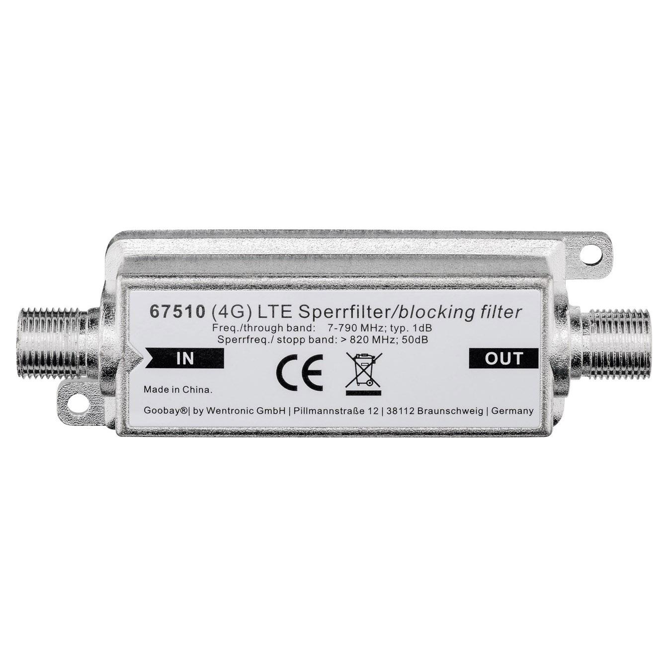 GOOBAY blocking φίλτρο LTE/4G 67510, 5-790 MHz, ασημί | eLabstore.gr GOOBAY blocking φίλτρο LTE/4G 67510, 5-790 MHz, ασημί | Εικόνα & Ήχος | elabstore.gr
