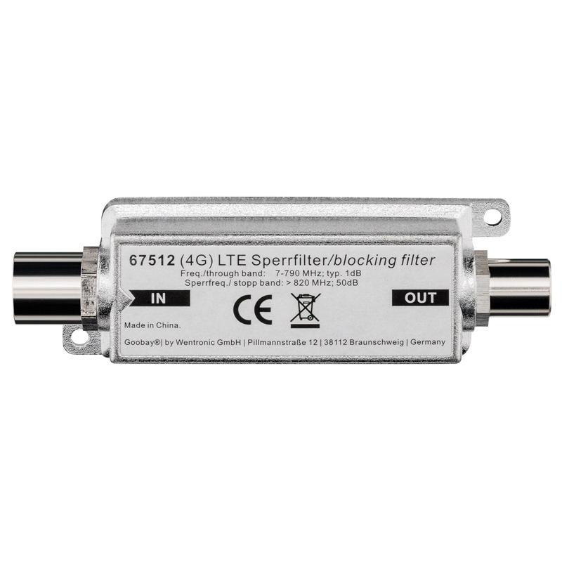 GOOBAY φίλτρο μπλοκαρίσματος LTE/4G 67512, coaxial, 5-790 MHz, ασημί | eLabstore.gr GOOBAY φίλτρο μπλοκαρίσματος LTE/4G 67512, coaxial, 5-790 MHz, ασημί | Εικόνα & Ήχος | elabstore.gr