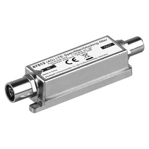 GOOBAY φίλτρο μπλοκαρίσματος LTE/4G 67512, coaxial, 5-790 MHz, ασημί | Εικόνα & Ήχος | elabstore.gr