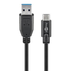 GOOBAY καλώδιο USB 3.0 σε USB-C 67999, 5Gbit/s, 0.5m, μαύρο | Καλώδια - Αντάπτορες | elabstore.gr