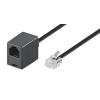 GOOBAY καλώδιο προέκτασης τηλεφώνου 68258, RJ11/RJ14 6P4C, 15m, μαύρο | Καλώδια - Αντάπτορες | elabstore.gr