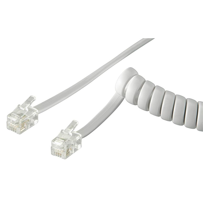 GOOBAY καλώδιο τηλεφώνου 68601, spiral, RJ10 4P4C, CCA, 4m, λευκό | eLabstore.gr GOOBAY καλώδιο τηλεφώνου 68601, spiral, RJ10 4P4C, CCA, 4m, λευκό | Καλώδια - Αντάπτορες | elabstore.gr