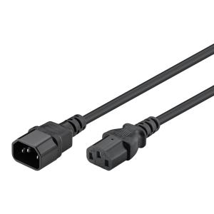 GOOBAY καλώδιο προέκτασης τροφοδοσίας 68602, 0.75mm², 1.5m, μαύρο | Καλώδια - Αντάπτορες | elabstore.gr