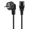 GOOBAY καλώδιο τροφοδοσίας 68604, 3G 0.75mm², 1.5m, μαύρο | Καλώδια - Αντάπτορες | elabstore.gr