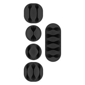GOOBAY οργανωτές καλωδίων σιλικόνης 70683, Φ5.4-7.8mm, μαύρο, 5τμχ | Καλώδια - Αντάπτορες | elabstore.gr