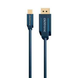 CLICKTRONIC καλώδιο DisplayPort σε DisplayPort Mini 70737, 1m, μπλε | Καλώδια - Αντάπτορες | elabstore.gr