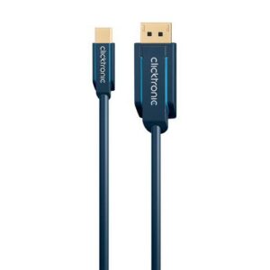 CLICKTRONIC καλώδιο DisplayPort σε DisplayPort Mini 70738, 2m, μπλε | Καλώδια - Αντάπτορες | elabstore.gr