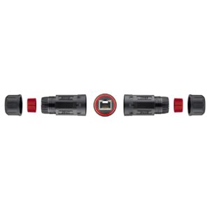 GOOBAY αδιάβροχος σύνδεσμος RJ45 Cat.6 79566, IP68, μαύρο | Καλώδια - Αντάπτορες | elabstore.gr