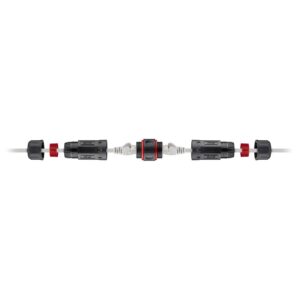 GOOBAY αδιάβροχος σύνδεσμος RJ45 Cat.6 79566, IP68, μαύρο | Καλώδια - Αντάπτορες | elabstore.gr