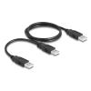 DELOCK καλώδιο USB σε 2x USB 80000, 480Mbps, 70cm, μαύρο | Καλώδια - Αντάπτορες | elabstore.gr