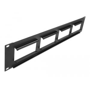 DELOCK patch panel Easy 45 81378, 19", 2U, 90.5x45.2mm x4, μαύρο | eLabstore.gr DELOCK patch panel Easy 45 81378, 19", 2U, 90.5x45.2mm x4, μαύρο | Εξοπλισμός IT | elabstore.gr