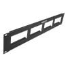 DELOCK patch panel Easy 45 81378, 19", 2U, 90.5x45.2mm x4, μαύρο | Εξοπλισμός IT | elabstore.gr