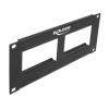 DELOCK patch panel Easy 45 81379, 10", 2U, 90.5x45.2mm x2, μαύρο | Εξοπλισμός IT | elabstore.gr