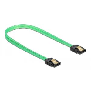 DELOCK Καλώδιο SATA III 7pin 82069, με UV επίστρωση, 0.5m, πράσινο | Καλώδια - Αντάπτορες | elabstore.gr