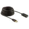 DELOCK καλώδιο USB 2.0 αρσενικό σε θηλυκό 82446, 480Mbps, 10m, μαύρο | Καλώδια - Αντάπτορες | elabstore.gr