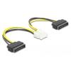 DELOCK καλώδιο EPS 8pin σε 2x SATA 15pin 83020, 15cm | Καλώδια - Αντάπτορες | elabstore.gr