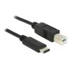 DELOCK καλώδιο USB-C σε USB Type B 83328, 0.5m, μαύρο | Καλώδια - Αντάπτορες | elabstore.gr