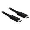 DELOCK καλώδιο USB Type-C 84846, Thunderbolt3, 100W, 20Gbps, 1.5m, μαύρο | Καλώδια - Αντάπτορες | elabstore.gr